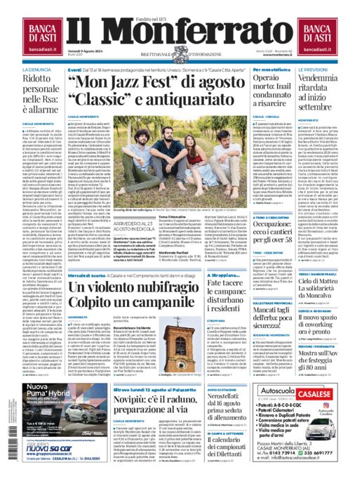 Il Monferrato - Edizione 62 del 09/08/2024